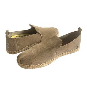 NWT TOMS Deconstructed Alpargata Rope Espadrilles Taupe Suede Women's Size 7